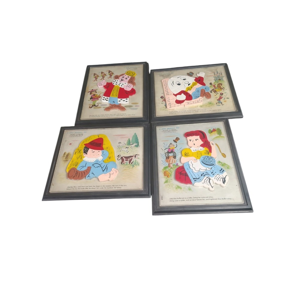Magnetic Puzzle Set 1962 Child Guidance Toy Nursery‎ Rhymes